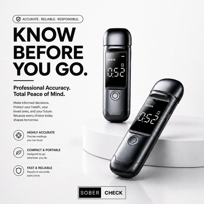 Sober Check™ Premium Portable Breathalyzer